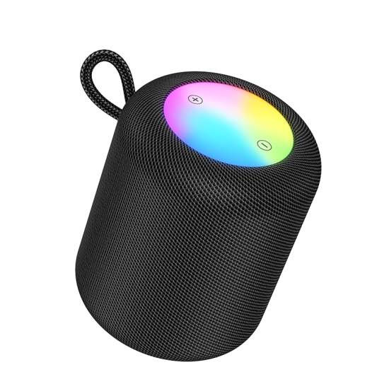 HOCO. Speaker HC30 Wireless Sports 5W Touch Panel and Colorful Led (Supports TF, USB, AUX) - Black