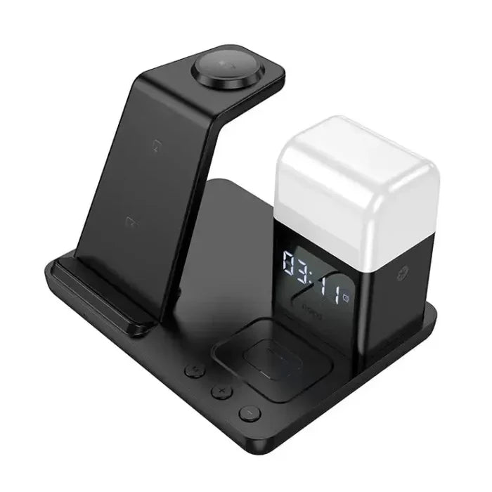 CQ9 Crown 3-in-1 Night Light Wireless Fast Charger with Clock