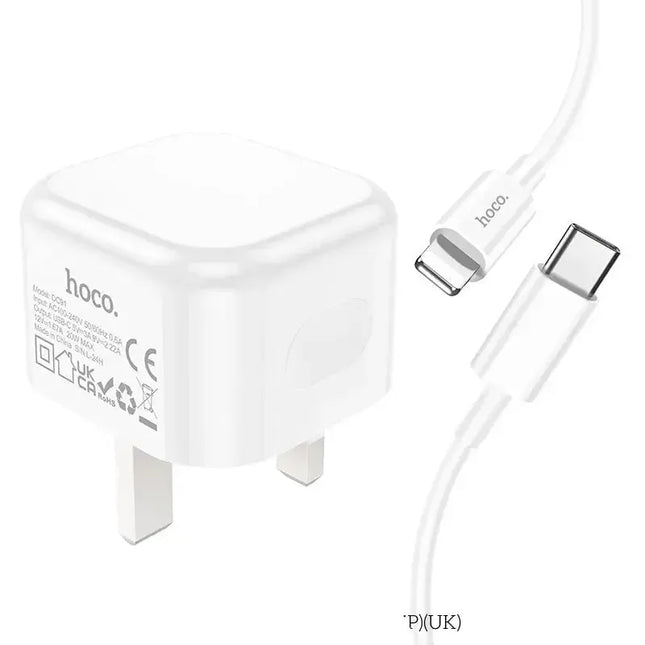 Hoco DC91 Folding Charger Set (Cto iP) PD20W