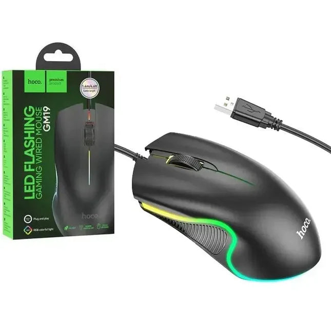 Hoco GM19 LED Luminous Gaming Wired Mouse