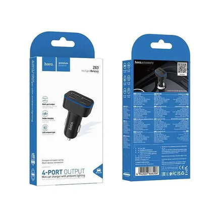 Hoco Z63 Barry Four-Port 2USB & 2 Type-C Car Charger
