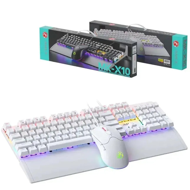 IMICE MK-X10 Wired Mechanical Keyboard Blue Switch And Mouse Set