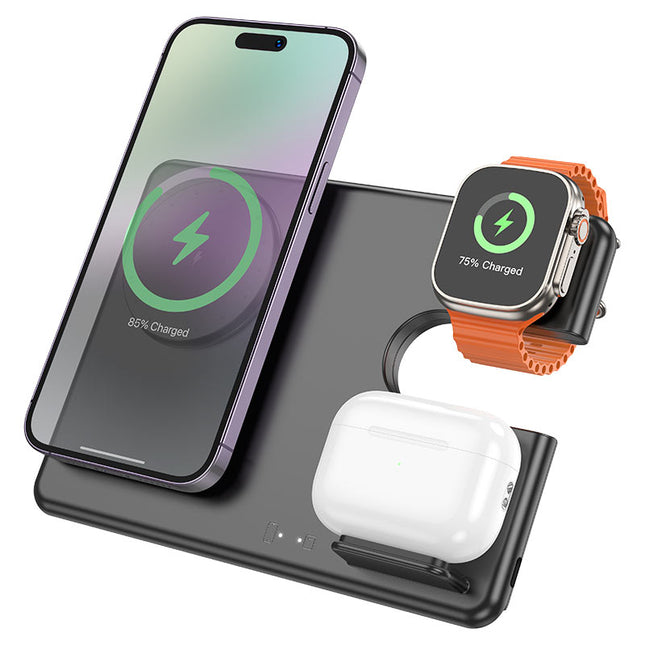 Wireless charger “CQ1 Geek” folding 3-in-1 magnetic