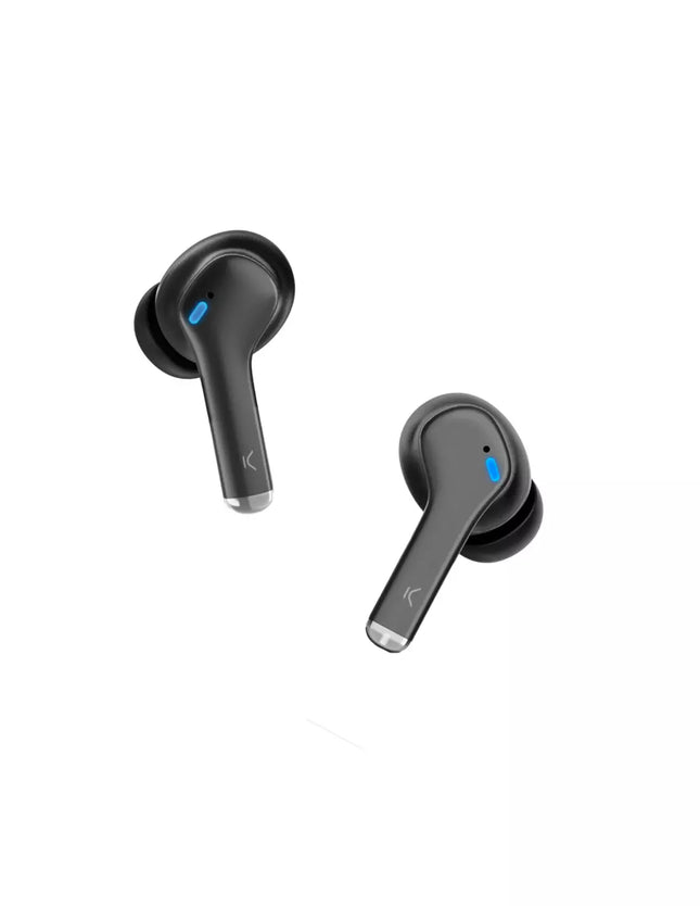 KSIX Noise Cancel 3 wireless earphones, ANC + ENC, 6 + 12 h autonomy, Touch control, Calls, Voice assistants, Black